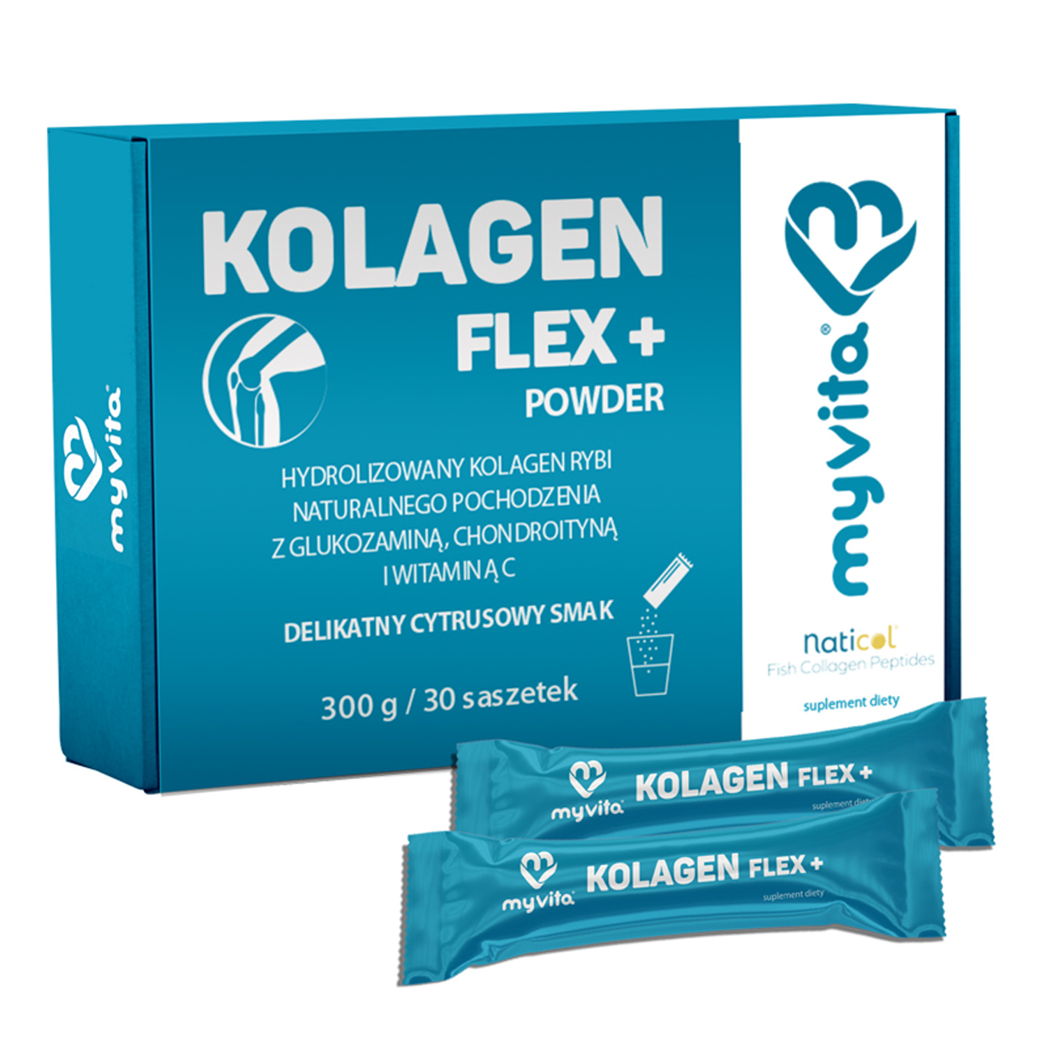 MyVita Kolagen Flex+, smak cytrusowy, 10 g x 30 saszetek