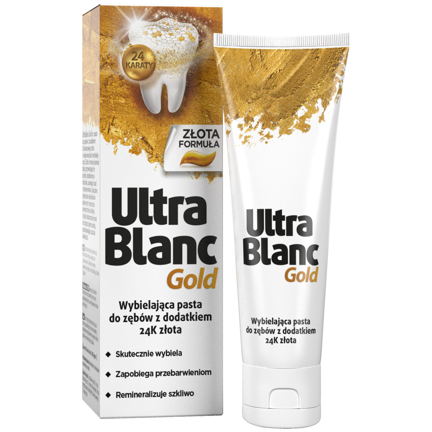 UltraBlanc Gold, wybielająca pasta do zębów, 75 ml