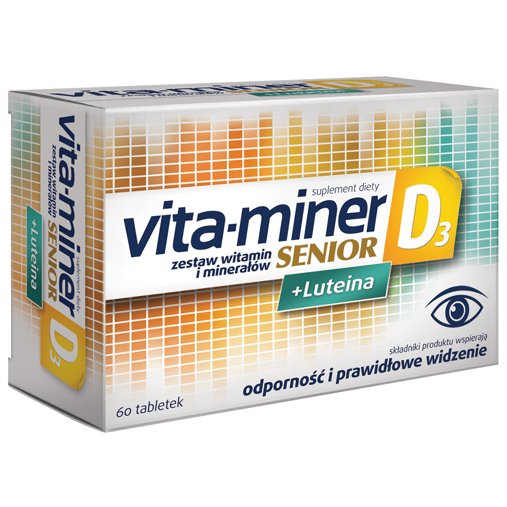 Vita-Miner Senior D3 + Luteina, 60 tabletek
