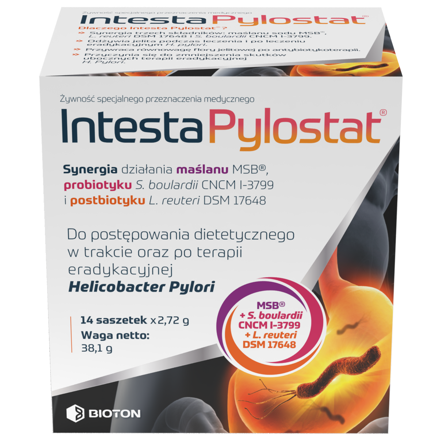 Intesta Pylostat, 2,72 g x 14 saszetek