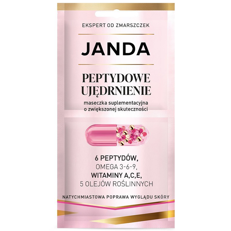 Janda Pharma Peptydowe Ujędrnienie, maseczka suplementacyjna o zwiększonej skuteczności, 2 x 4 ml