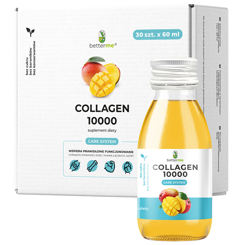 BetterMe Collagen 10000, shot, smak mango, 60 ml x 30 sztuk