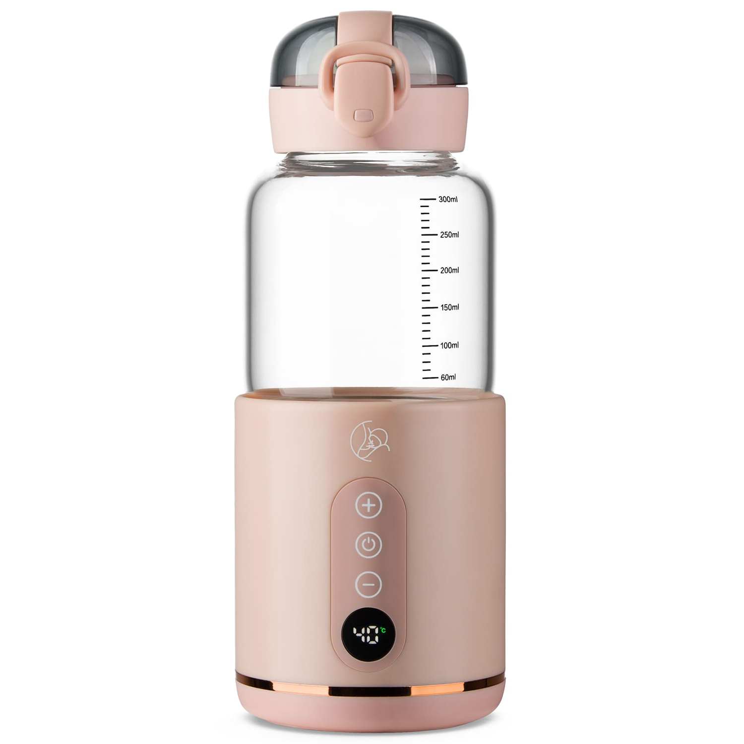 MyBabyBottle, przenośny podgrzewacz do butelek, wody i mleka dla dzieci, różowy