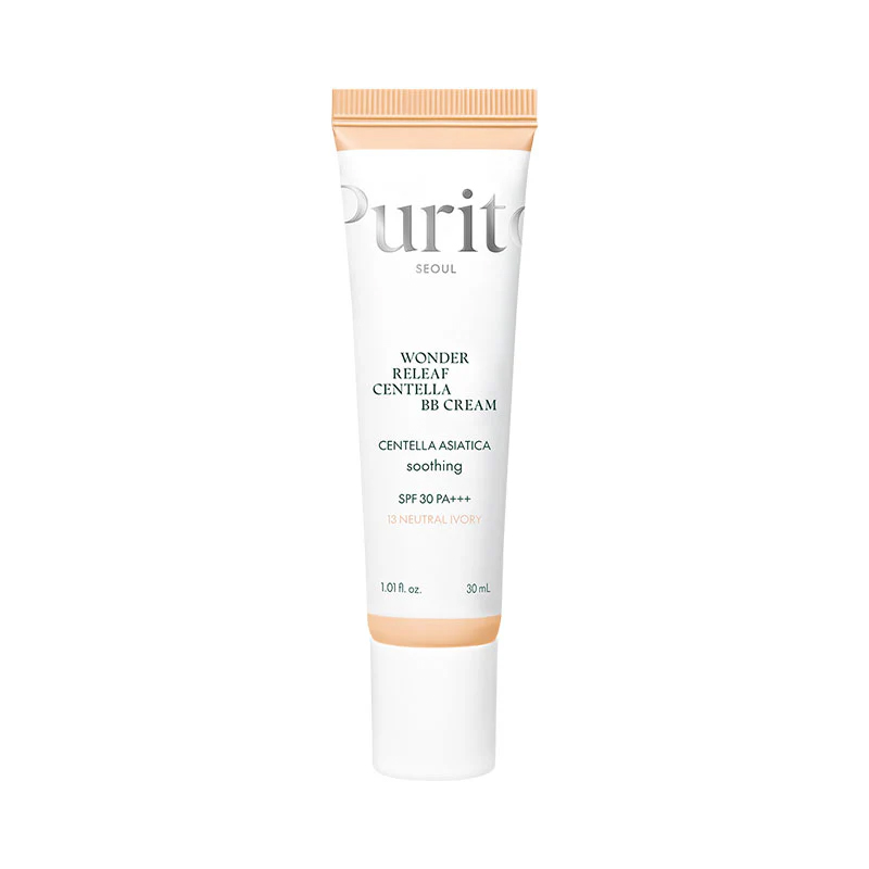 Purito Wonder Releaf Centella, regenerujący krem BB z wąkrotą azjatycką, 13 Neutral Ivory, SPF 30, 30 ml