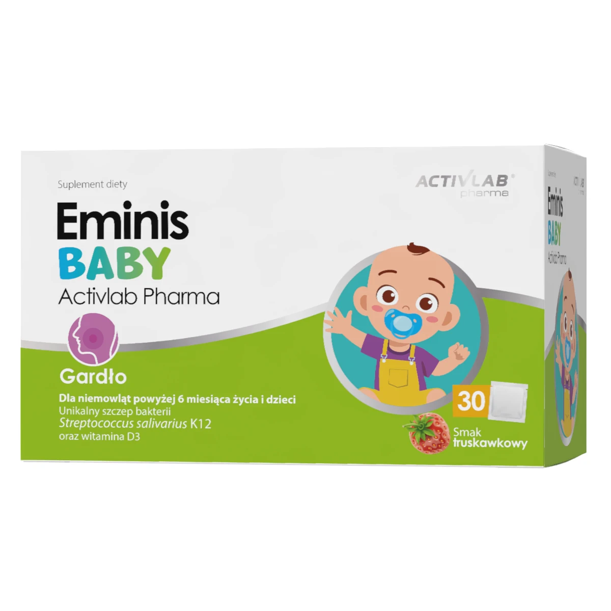 ActivLab Pharma Eminis Baby, smak truskawkowy, 30 saszetek