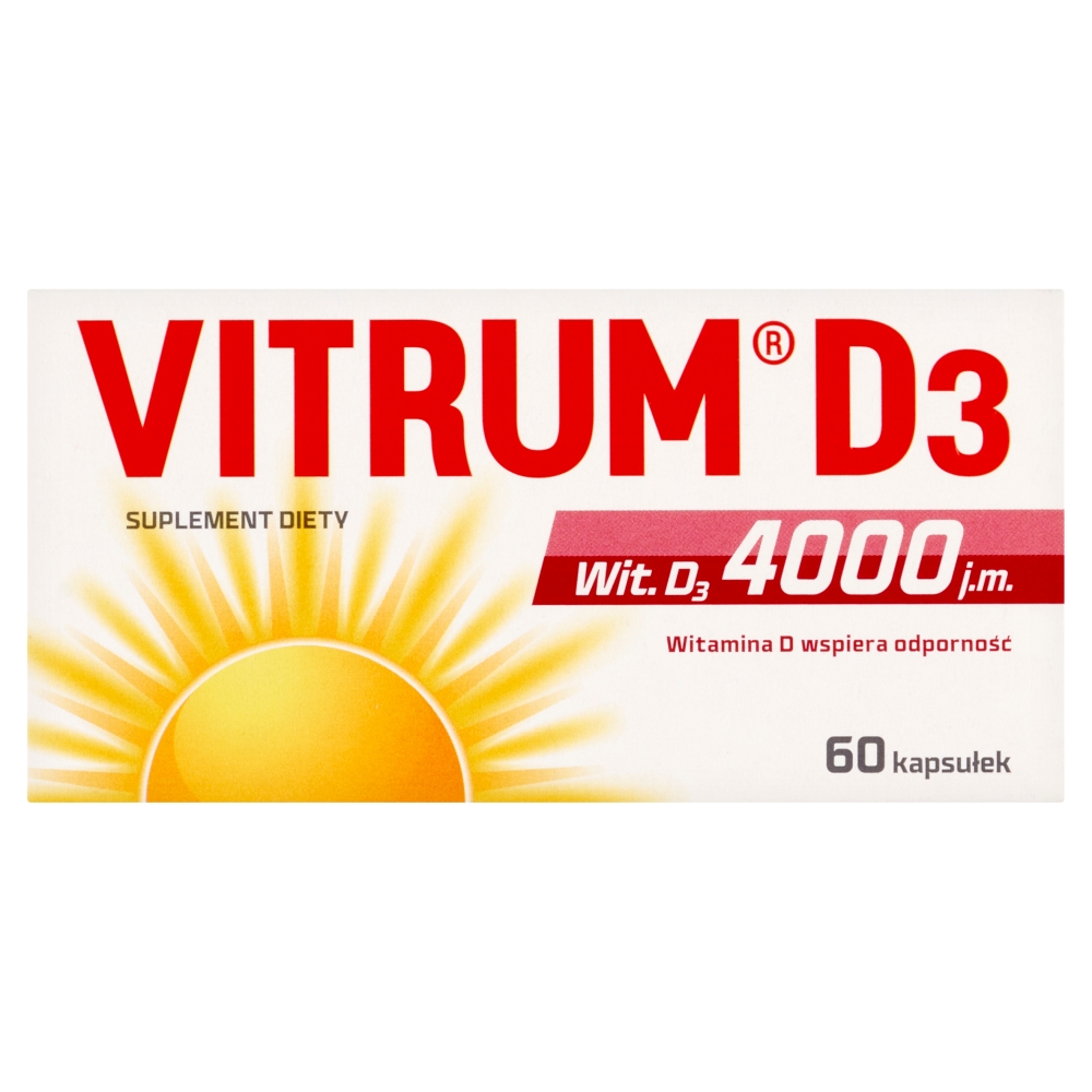 Vitrum D3 Strong, witamina D 4000 j.m., 60 kapsułek
