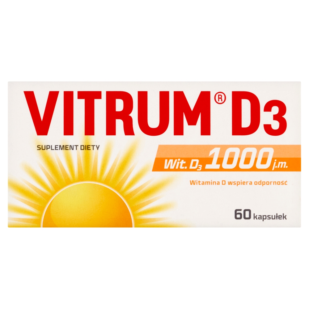 Vitrum D3, witamina D 1000 j.m., 60 kapsułek