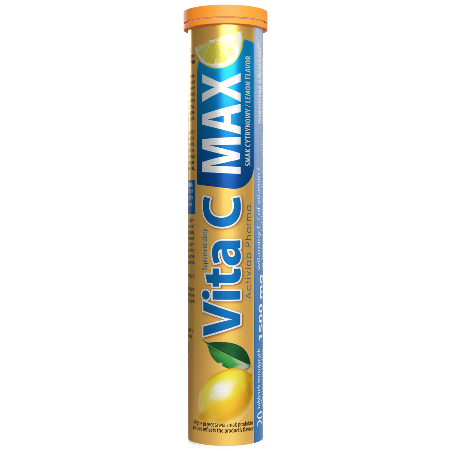 Activlab Pharma Vita C Max, smak cytrynowy, 20 tabletek musujących