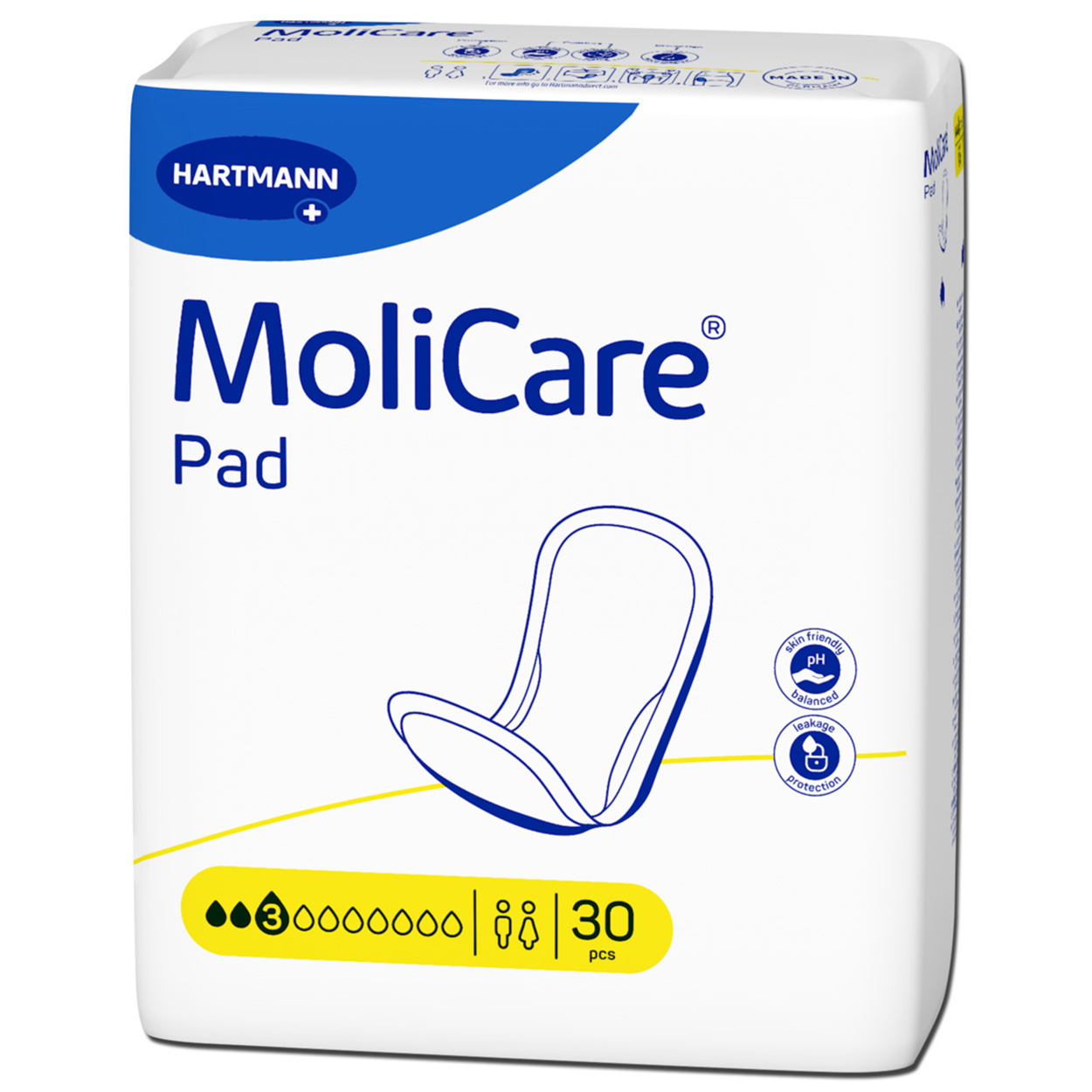 MoliCare Pad, wkłady chłonne, midi, 3 krople, 30 sztuk