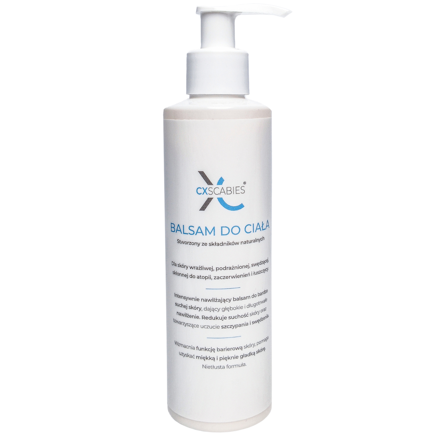 CxScabies, balsam do pielęgnacji ciała, do skóry wrażliwej i skłonnej do atopii, 200 ml
