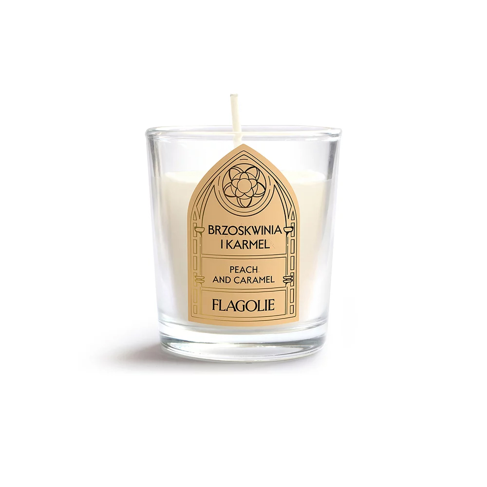 Flagolie Celebrate, zapachowa świeca sojowa, Brzoskwinia i Karmel, 70 g