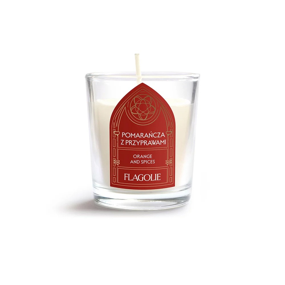 Flagolie Celebrate Christmas, zapachowa świeca sojowa, Pomarańcza z Przyprawami, 70 g