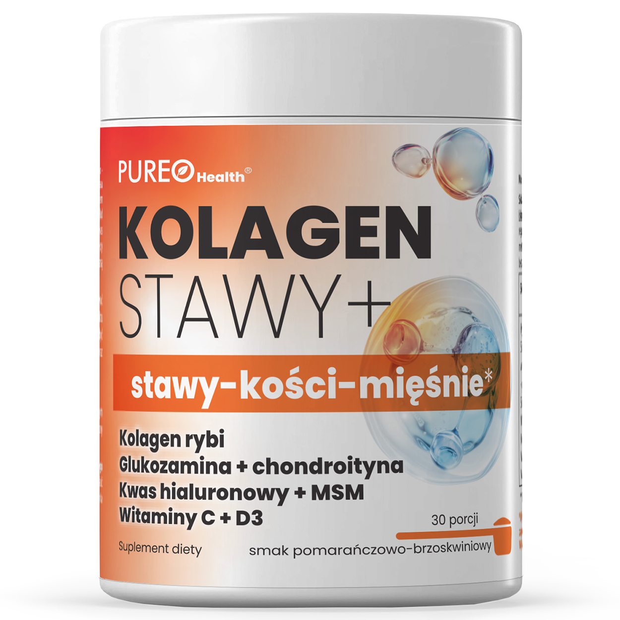 Pureo Health Kolagen Stawy+, smak pomarańczowo-brzoskwiniowy, 120 g