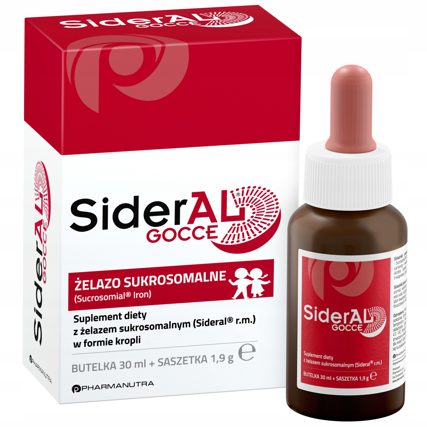 Sideral Gocce, butelka, 30ml + proszek w saszetce 1,9g