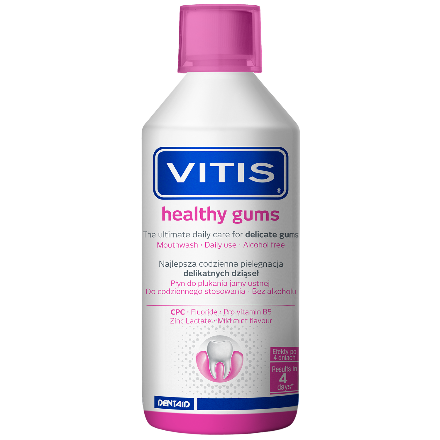 Vitis Healthy Gums, płyn do płukania jamy ustnej, bez alkoholu, 500 ml