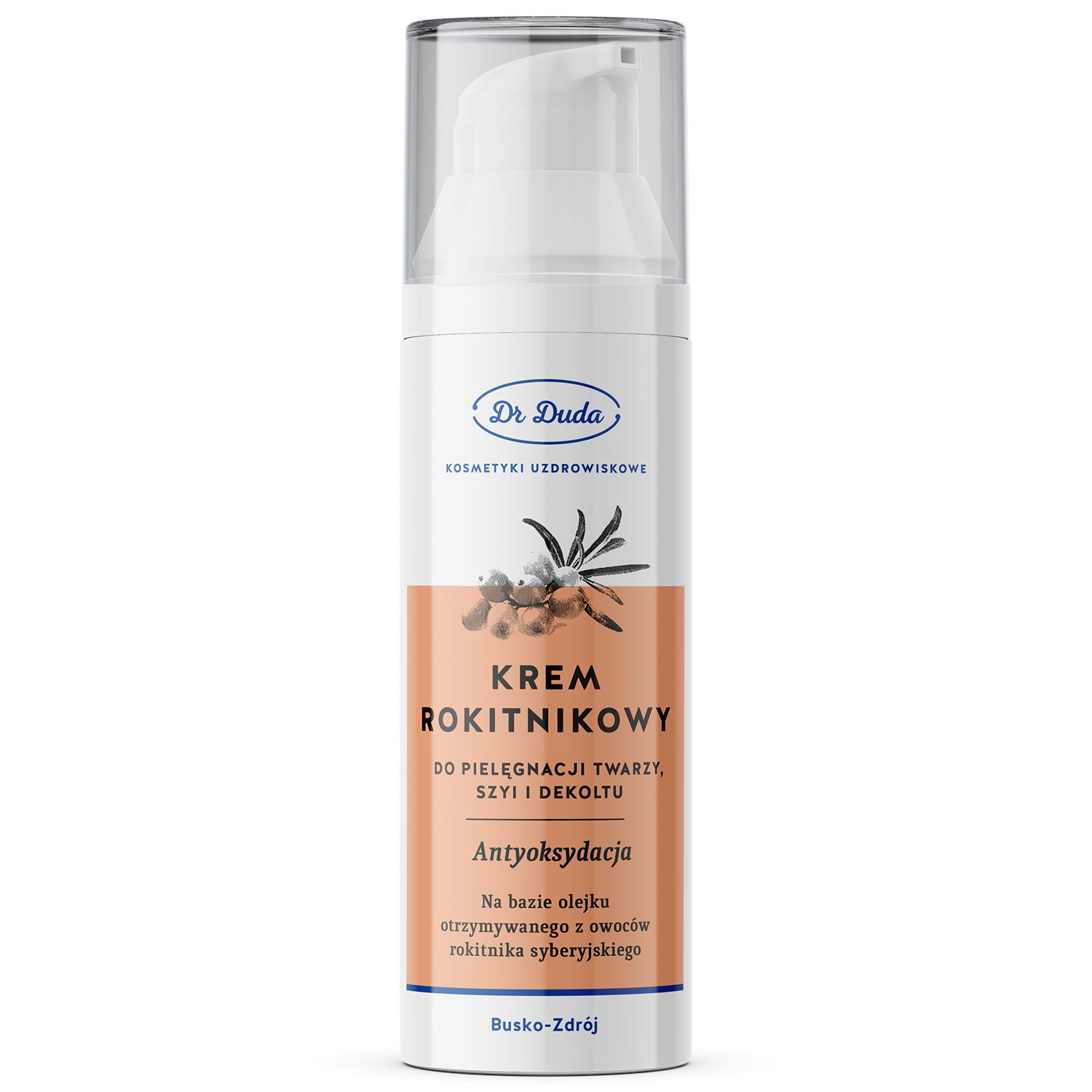 Dr Duda Krem Rokitnikowy Antyoksydacja Airless, krem do twarzy na dzień, 75 g