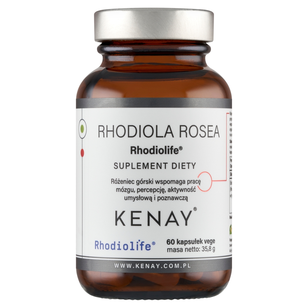 Kenay Rhodiola Rosea Rhodiolife, różeniec górski, 60 kapsułek