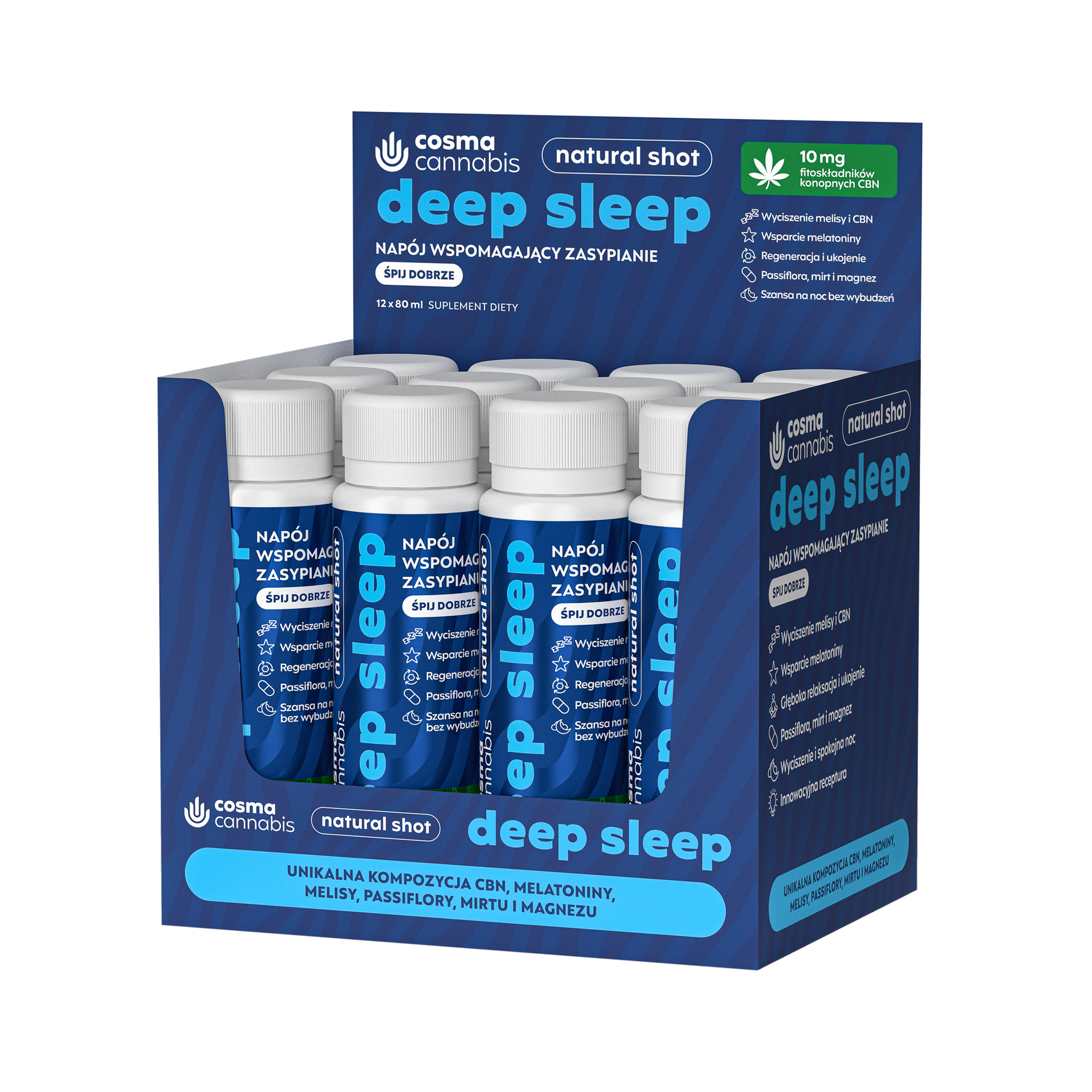 Cosma Cannabis Deep Sleep, shot, 12 x 80 ml