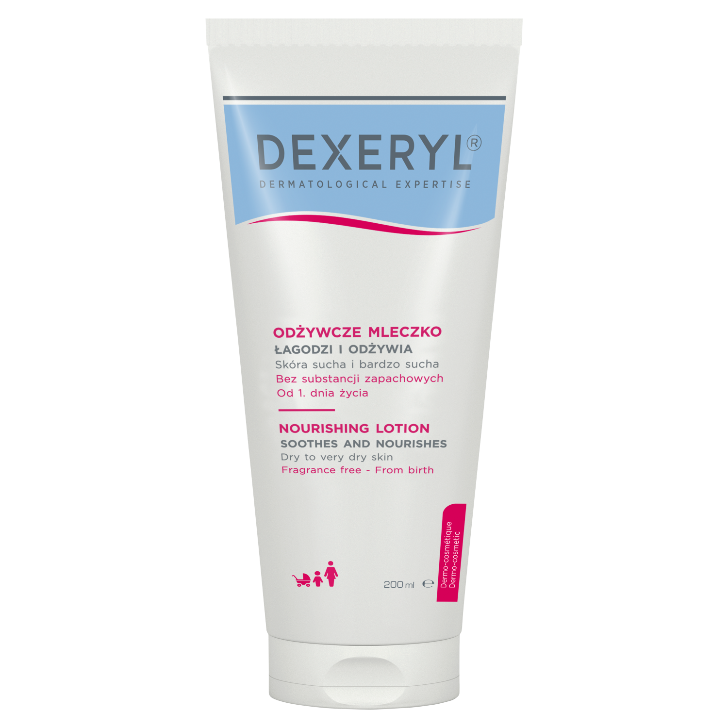 Dexeryl, odżywcze mleczko do ciała, 200 ml
