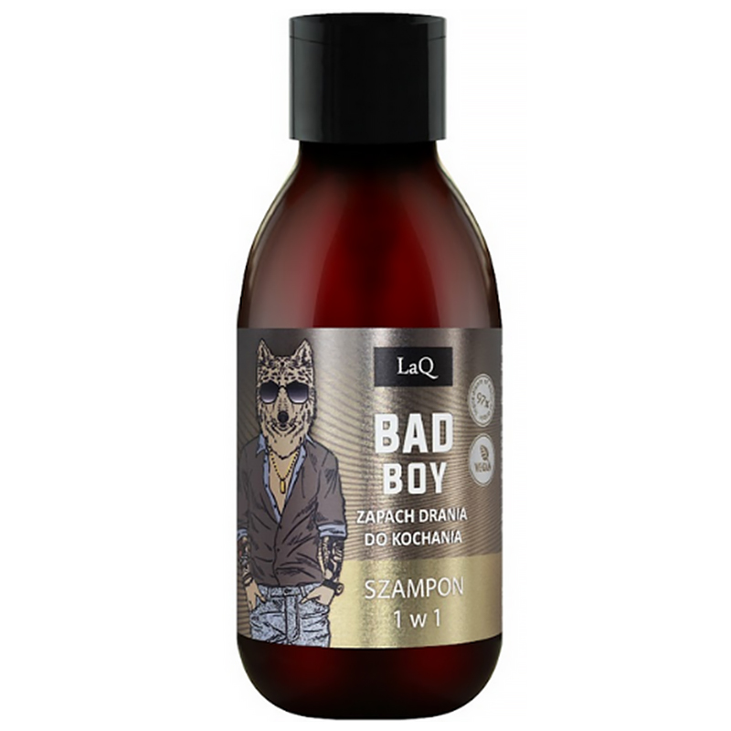 LaQ Bad Boy, mini szampon do włosów, silver, 100 ml