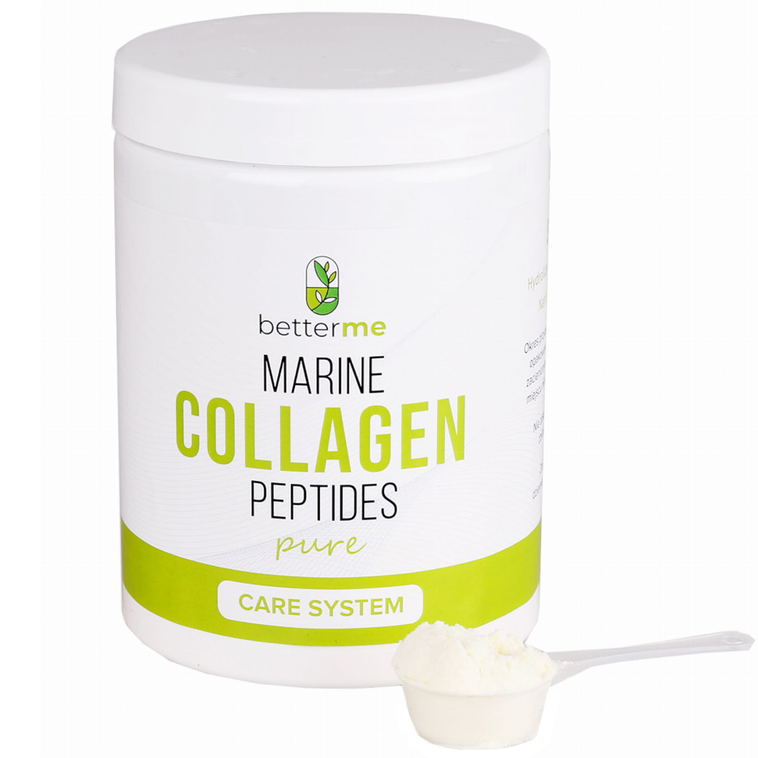BetterMe Marine Collagen Peptides Pure, smak neutralny, 500 g