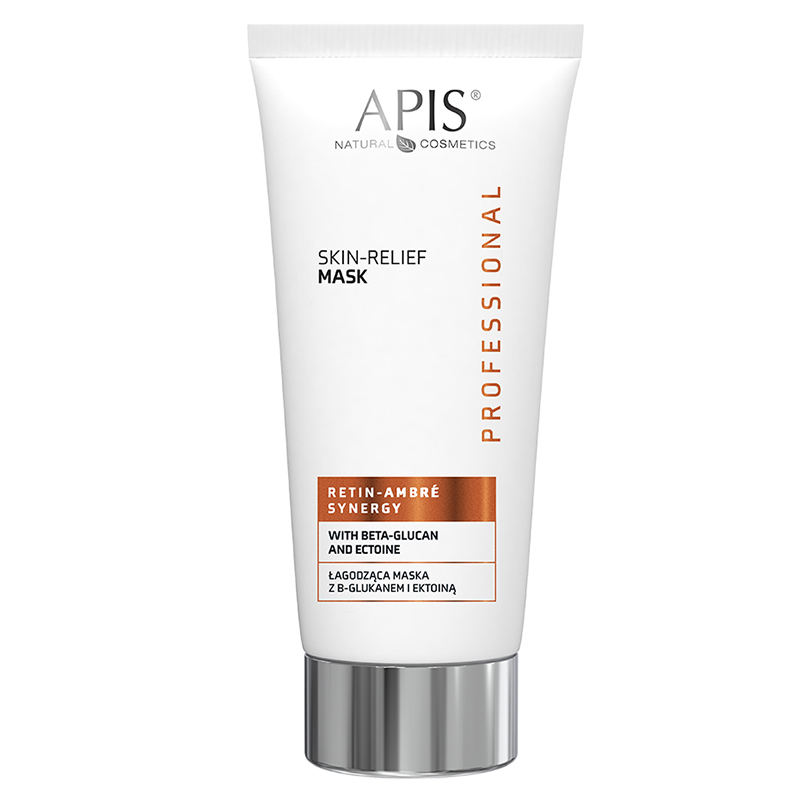 Apis Professional Retin Ambre Synergy, łagodząca maska do twarzy z betaglukanem i ektoiną, 200 ml
