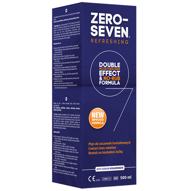 Płyn do soczewek Zero-Seven Refreshing, 500 ml
