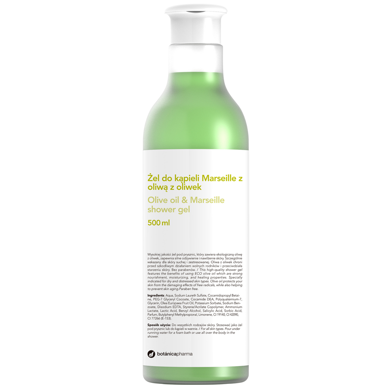 Botanicapharma, żel do kąpieli Marseille z oliwą z oliwek, 500 ml