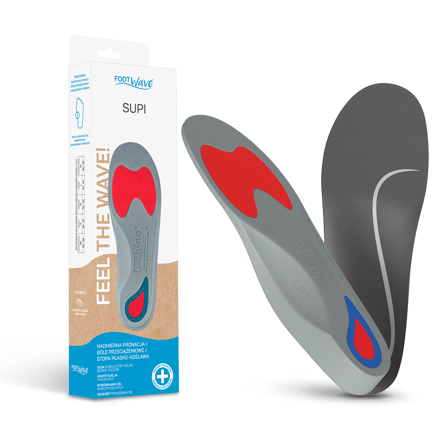 FootWave Supi, wkładki ortopedyczne, Small, 39-41, 1 para