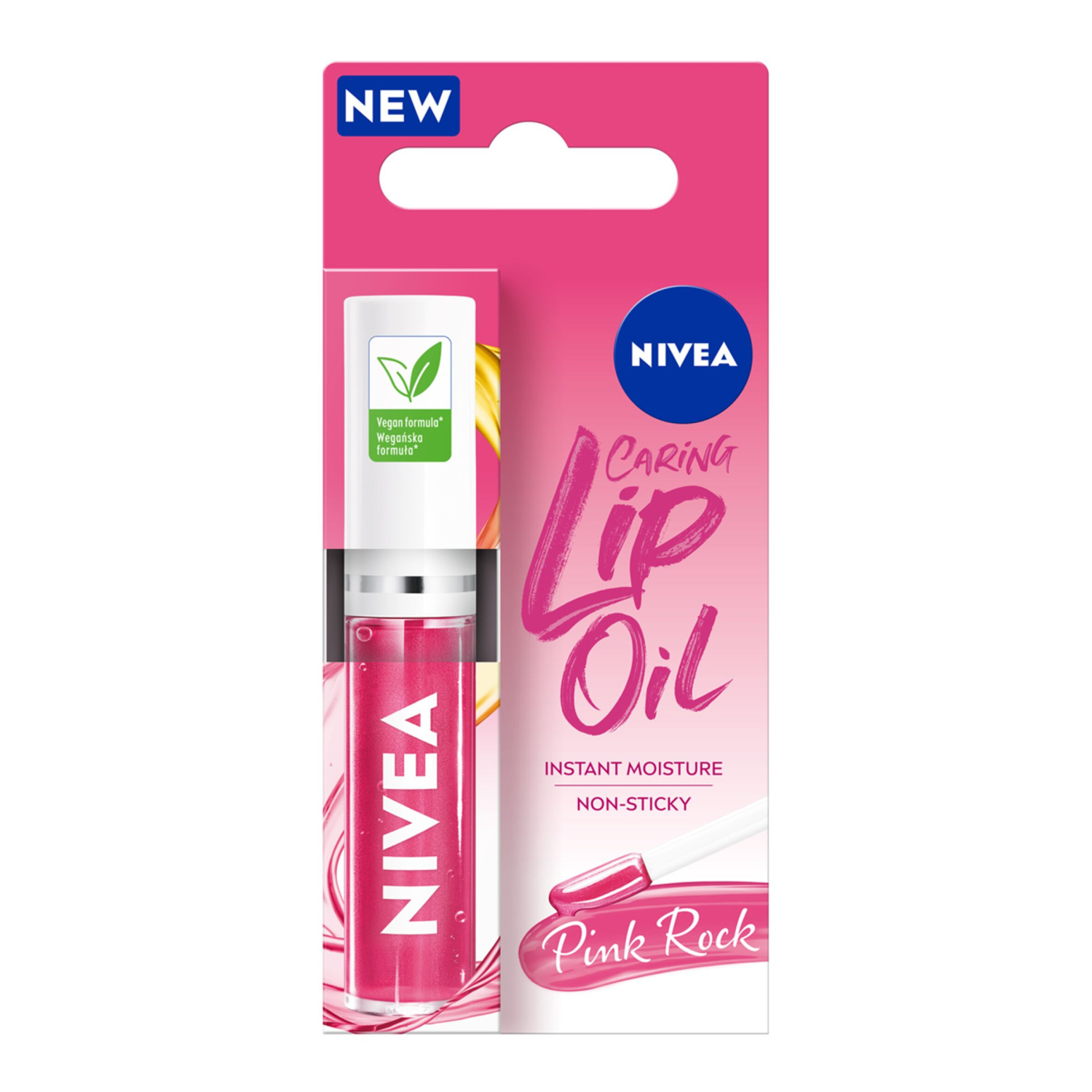 Nivea, pielęgnujący olejek do ust, Pink Rock, 4,8 g