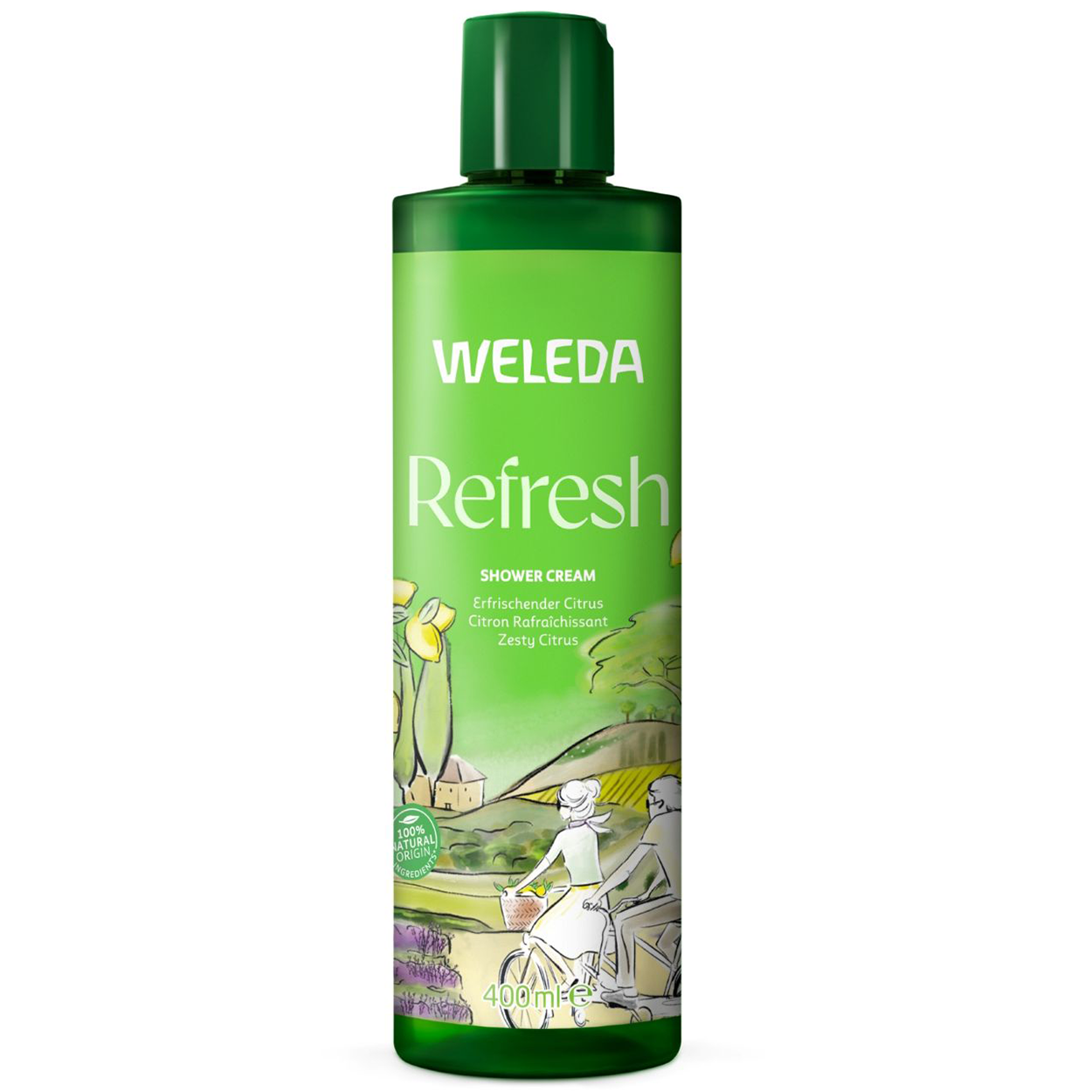 Weleda Refresh, kremowy płyn pod prysznic z cytrusami, 400 ml