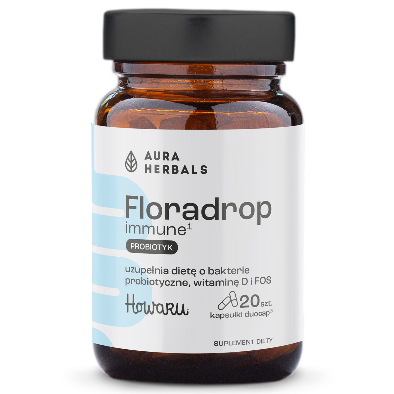 Aura Herbals Floradrop immune, probiotyk, 20 kapsułek