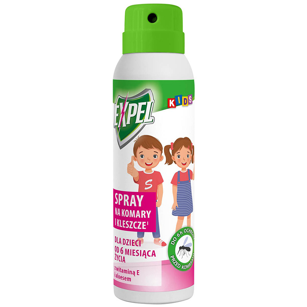 Expel Kids, spray na komary i kleszcze dla dzieci od 6 miesiąca życia, 90 ml
