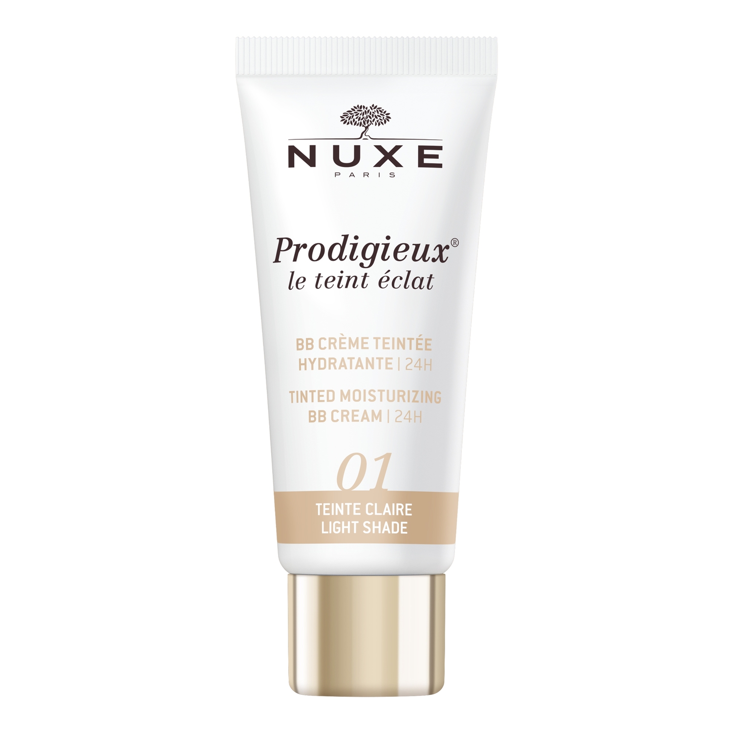 Nuxe Prodigieux, nawilżający krem BB, odcień jasny 01, 30 ml