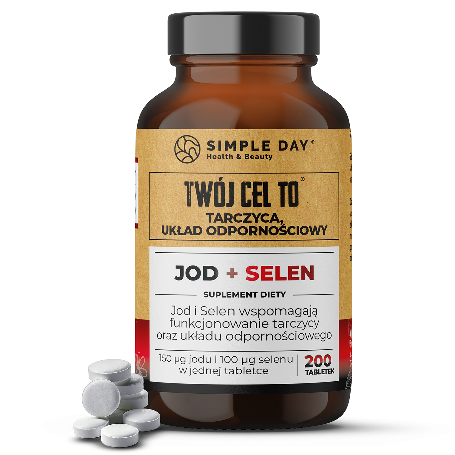 Simple Day Jod i Selen, 200 tabletek
