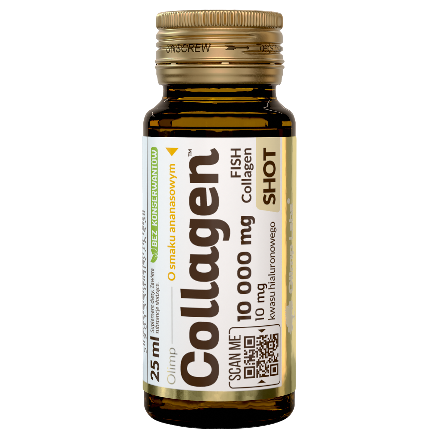 Olimp Collagen Shot, smak ananasowy, 25 ml