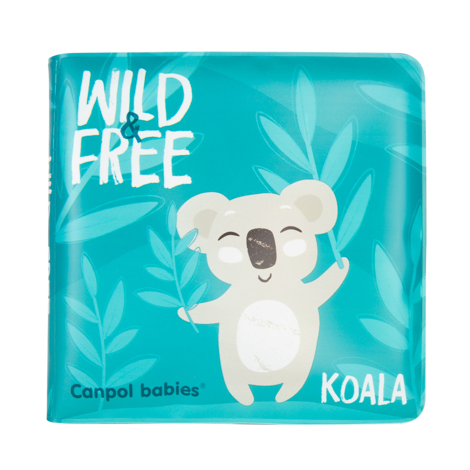 Canpol Babies, miękka książeczka kąpielowa z piszczkiem, Wild Animals