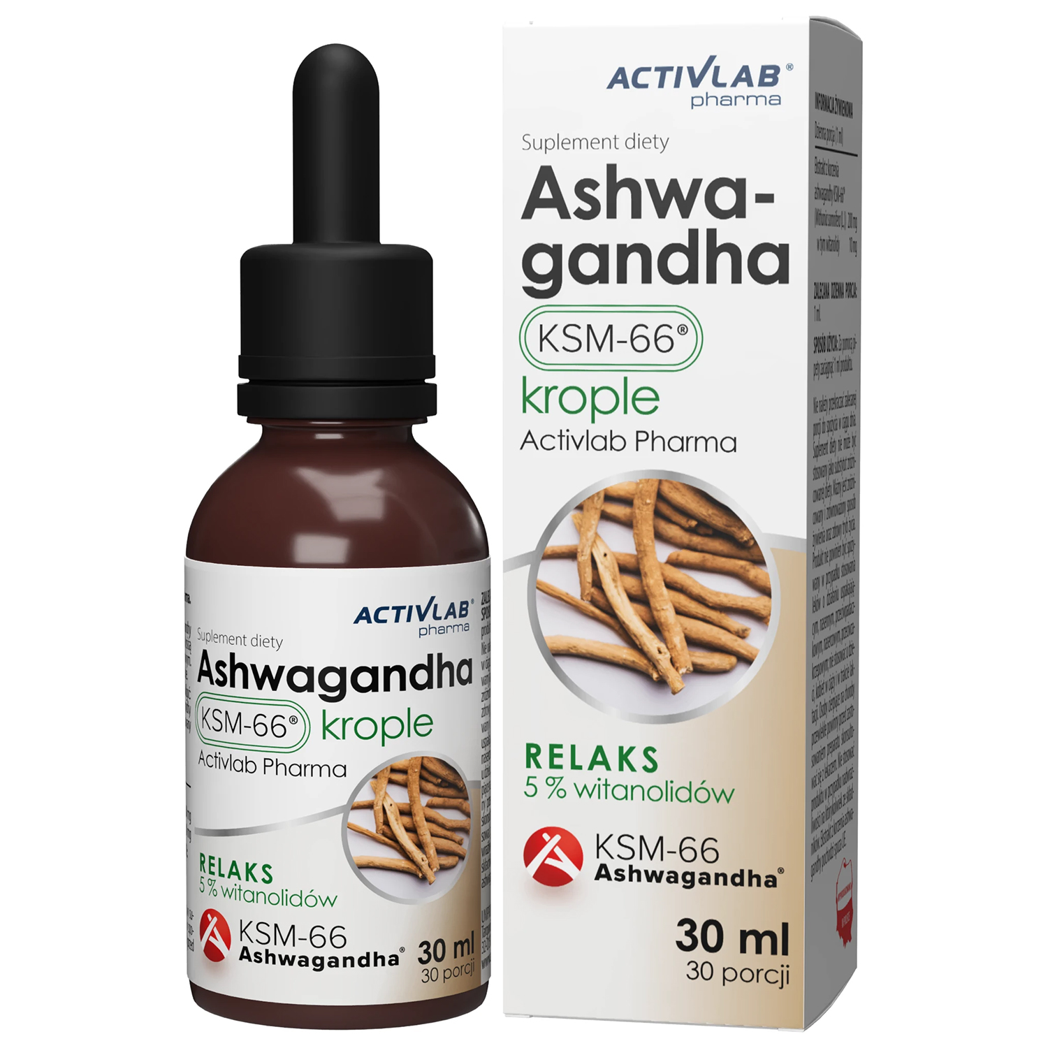 ActivLab Pharma Ashwagandha KSM-66, krople, 30 ml