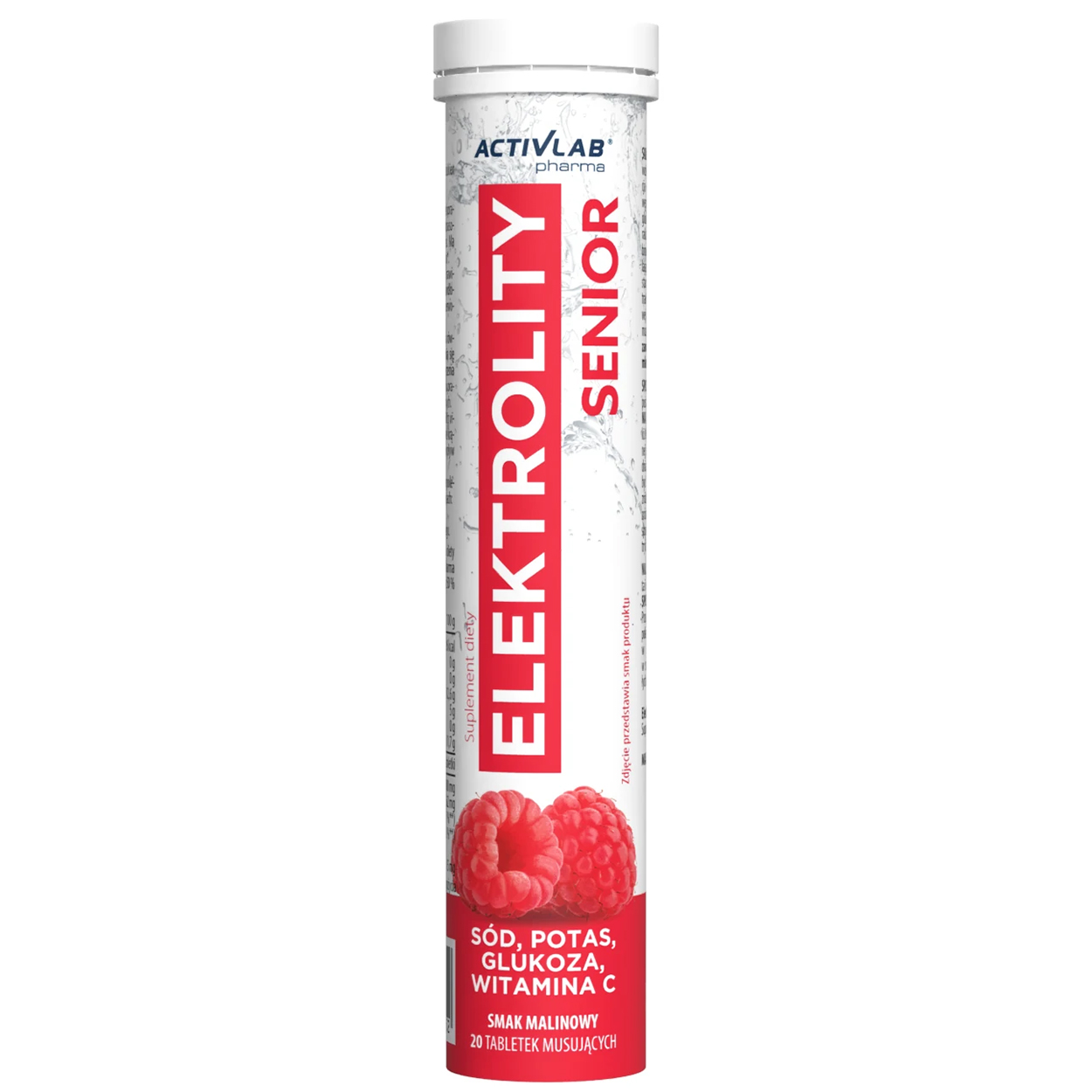 ActivLab Pharma Elektrolity Senior, malina, 20 tabletek musujących