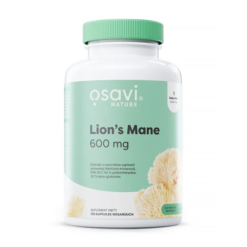 Osavi Nature Lion’s Mane 600 mg, 120 kapsułek wegańskich