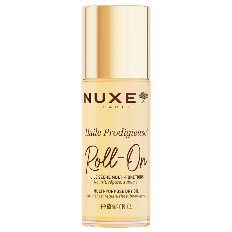 Nuxe Huile Prodigieuse, suchy olejek do pielęgnacji ciała, twarzy i włosów, roll-on, 60 ml