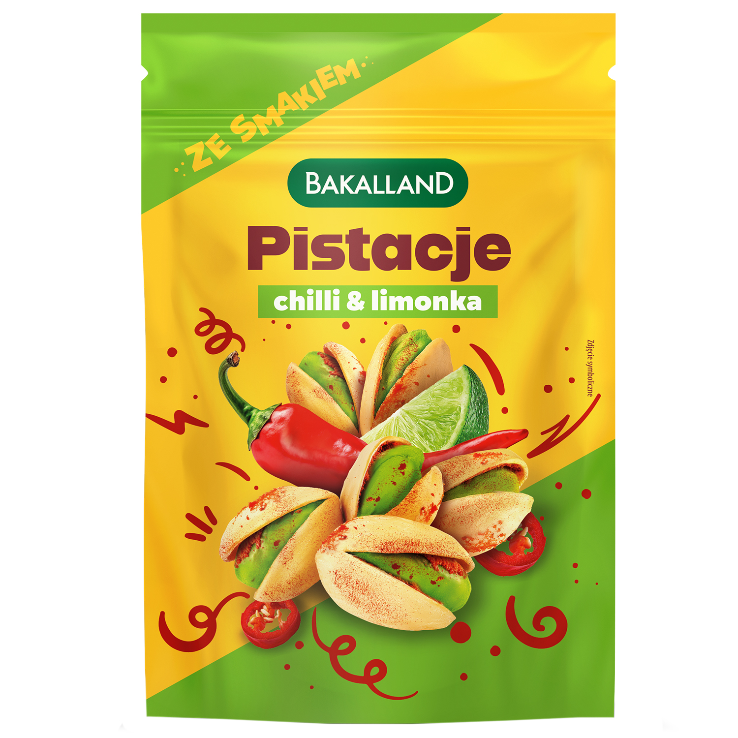 Bakalland Pistacje, chilli & limonka, 70 g KRÓTKA DATA