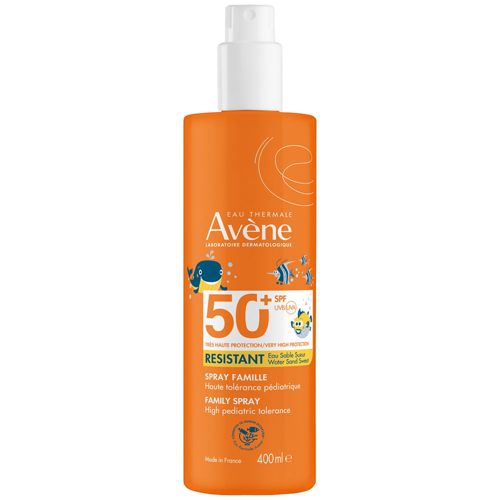 Avene Sun, bardzo wysoka ochrona przeciwsłoneczna, spray dla rodziny, SPF 50+, 400 ml