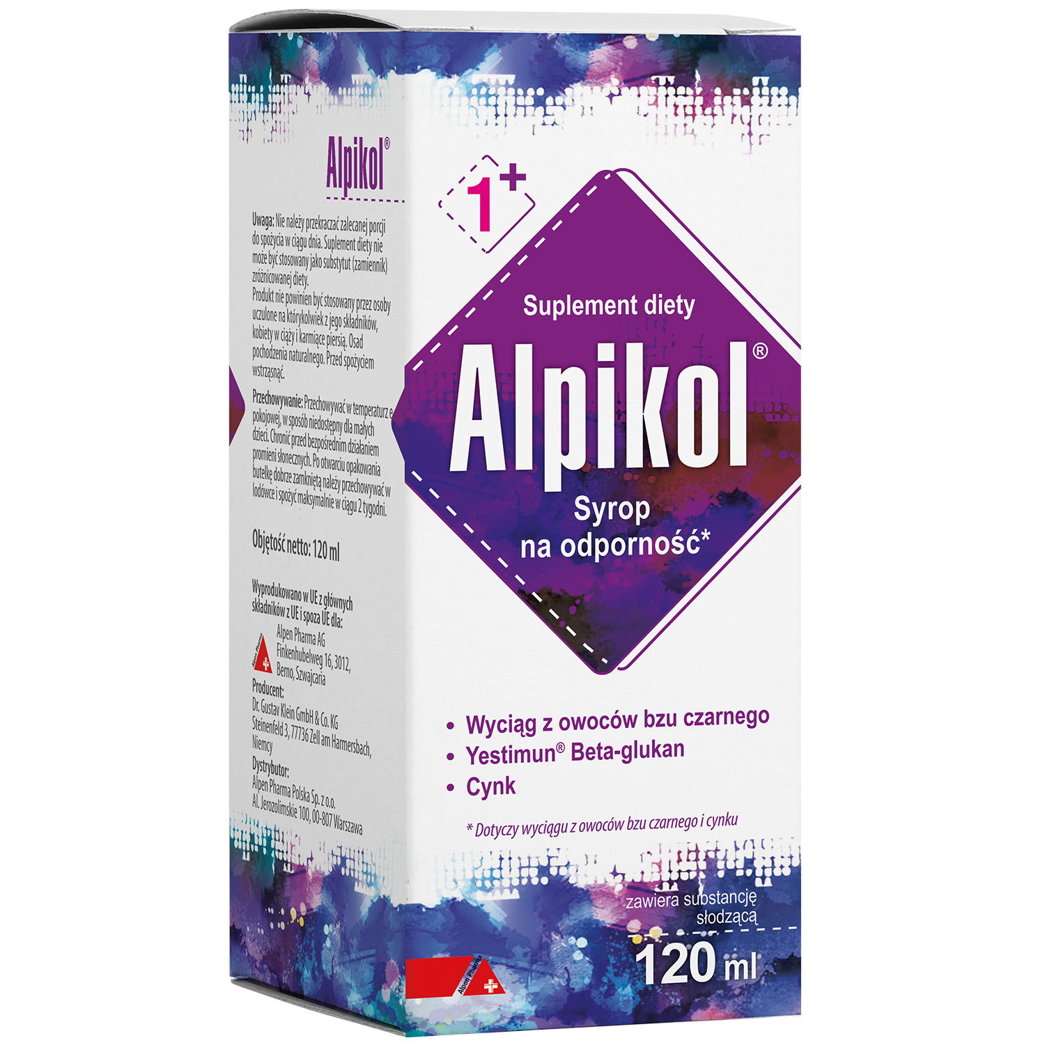 Alpikol Syrop na Odporność, dla dorosłych i dzieci od 1 roku życia, 120 ml