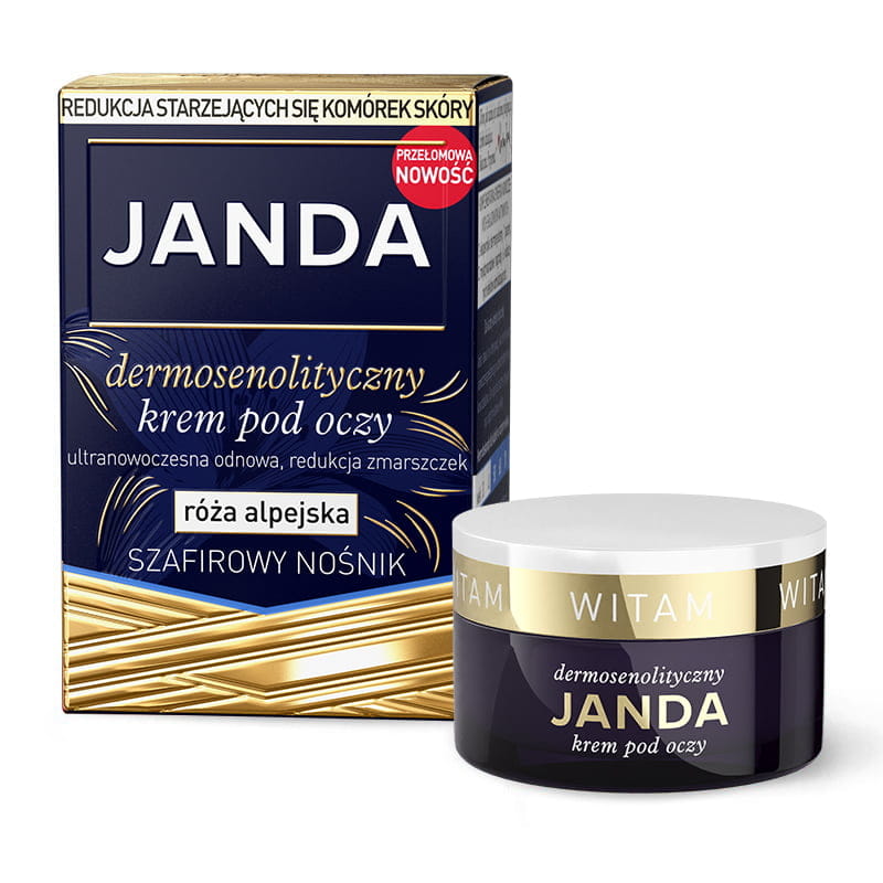 Janda Szafirowy Nośnik, dermosenolityczny krem pod oczy, 15 ml