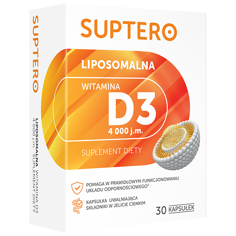 Suptero Liposomalna Witamina D3 4000 j.m., 30 kapsułek