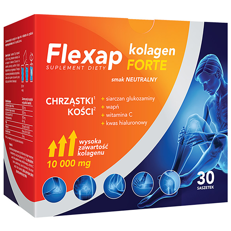 Flexap Kolagen Forte, smak neutralny, 30 saszetek