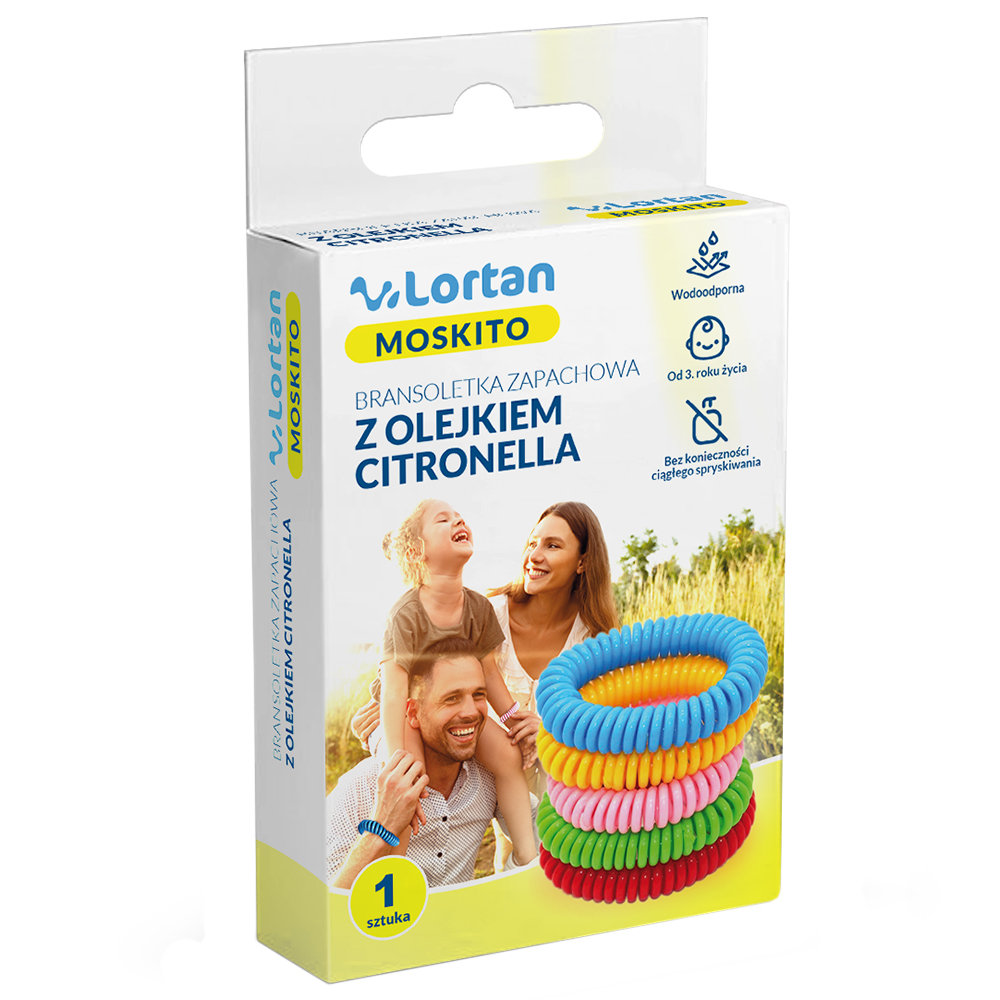 Lortan, bransoletka zapachowa z olejkiem citronella, 1 sztuka