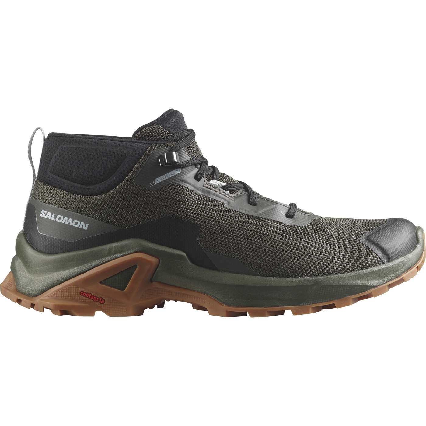 Męskie Buty SALOMON X REVEAL CHUKKA CSWP 2 PEAT/BLACK L41763000 – Szary