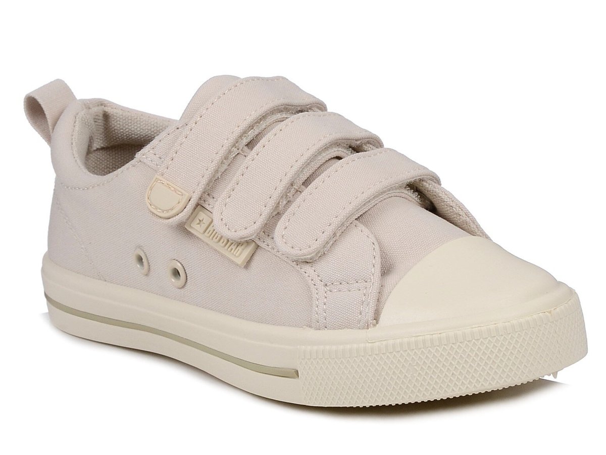 Buty trampki dziecięce Big Star na rzepy tekstylne beżowe NN374119-30